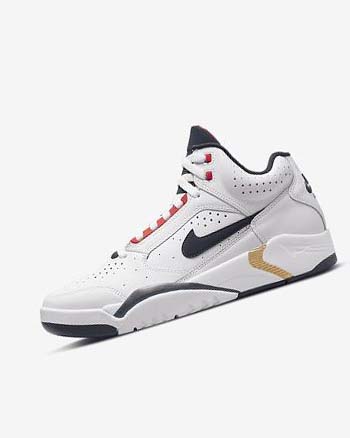 Nike Air Flight Lite Mid Vrijetijdsschoenen Heren Wit Rood Metal Goud Donkerblauw | NL_5297