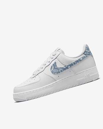 Nike Air Force 1 '07 Essential Sneakers Dames Wit Wit Wit Blauw | NL_4757