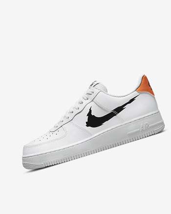 Nike Air Force 1 '07 Sneakers Heren Wit Wit Oranje Zwart | NL_3166