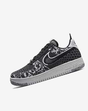 Nike Air Force 1 Crater Flyknit Next Nature Sneakers Heren Zwart Wit Platina Zwart | NL_4860