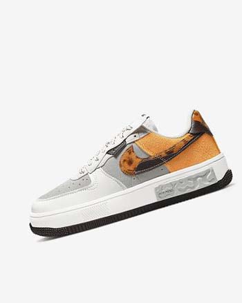 Nike Air Force 1 Fontanka Sneakers Dames Bruin Lichtbeige Diepgeel | NL_2810