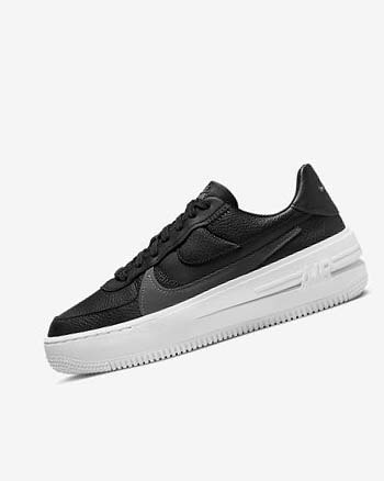 Nike Air Force 1 PLT.AF.ORM Sneakers Dames Zwart Wit Zwart Donkergrijs | NL_5054
