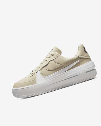 Nike Air Force 1 PLT.AF.ORM Sneakers Dames Khaki Wit Zwart | NL_5165