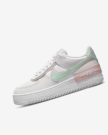 Nike Air Force 1 Shadow Sneakers Dames Wit Mintgroen Grijs | NL_5298