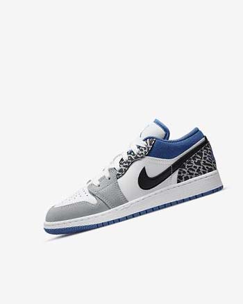 Nike Air Jordan 1 Low SE Sneakers Jongens Wit Zwart Grijs Donkerblauw | NL_2797