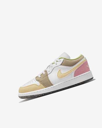 Nike Air Jordan 1 Low SE Sneakers Meisjes Wit Wit Groen | NL_5314
