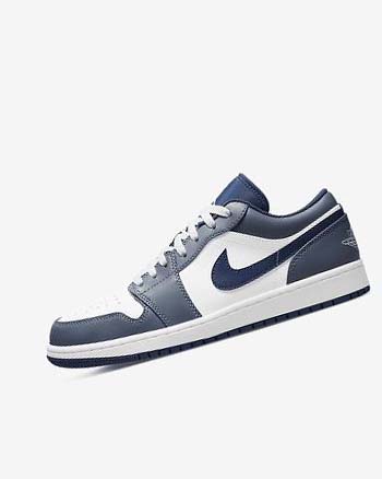 Nike Air Jordan 1 Low Sneakers Heren Donkerblauw Wit | NL_2421
