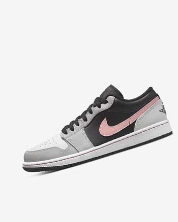 Nike Air Jordan 1 Low Sneakers Heren Zwart Grijs Wit Koraal | NL_5146