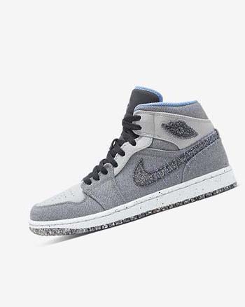 Nike Air Jordan 1 Mid SE Sneakers Heren Grijs Zwart Blauw Blauw | NL_4798
