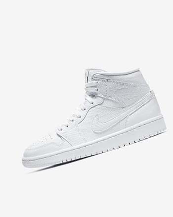 Nike Air Jordan 1 Mid Sneakers Dames Wit Wit | NL_3280
