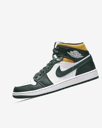 Nike Air Jordan 1 Mid Sneakers Heren Groen Wit | NL_2951
