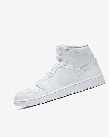 Nike Air Jordan 1 Mid Sneakers Heren Wit Wit Wit | NL_5076