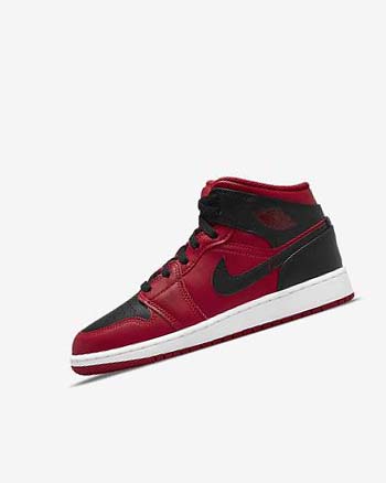 Nike Air Jordan 1 Mid Sneakers Jongens Rood Wit Zwart | NL_4524