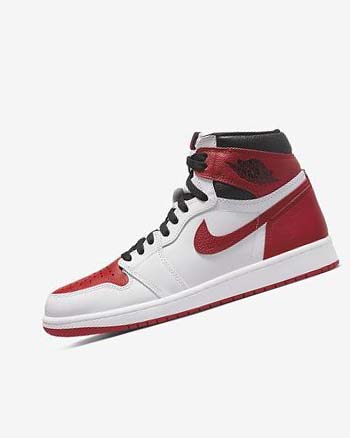 Nike Air Jordan 1 Retro High OG Sneakers Heren Wit Zwart Rood | NL_2323