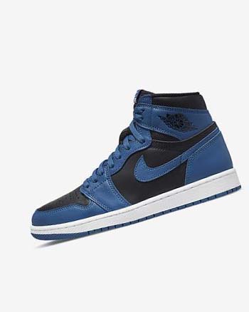 Nike Air Jordan 1 Retro High OG Sneakers Heren Donkerblauw Wit Zwart | NL_2944