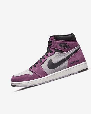 Nike Air Jordan 1 Sneakers Heren Lichtbordeaux Grijs Zwart Rood | NL_5173