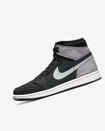 Nike Air Jordan 1 Sneakers Heren Zwart Grijs Rood | NL_5246