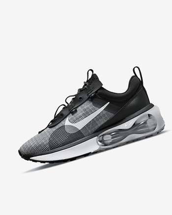 Nike Air Max 2021 Vrijetijdsschoenen Dames Zwart Metal Zilver Grijs Wit | NL_1101