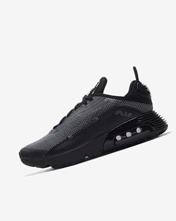 Nike Air Max 2090 Vrijetijdsschoenen Meisjes Zwart Grijs Zwart Donkergrijs | NL_1134