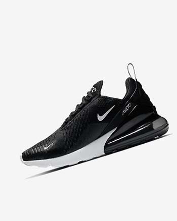 Nike Air Max 270 Vrijetijdsschoenen Dames Zwart Wit Donkergrijs | NL_4522