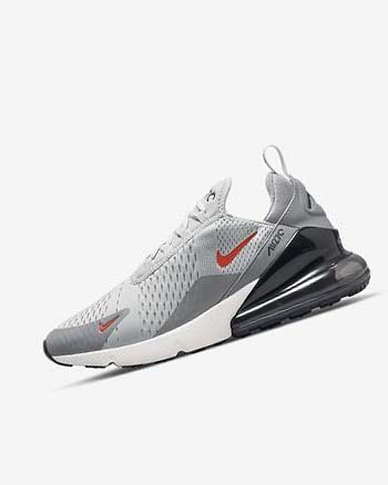 Nike Air Max 270 Vrijetijdsschoenen Heren Grijs Grijs Oranje | NL_5410