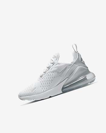 Nike Air Max 270 Vrijetijdsschoenen Jongens Wit Metal Zilver Wit | NL_3023
