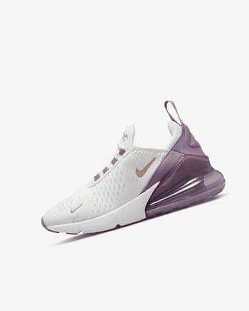Nike Air Max 270 Vrijetijdsschoenen Jongens Wit Wit Metal Rood Bruin | NL_3212