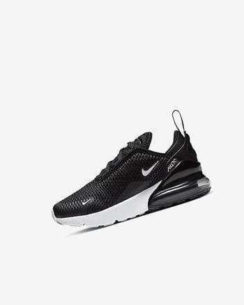 Nike Air Max 270 Vrijetijdsschoenen Jongens Zwart Donkergrijs Wit | NL_4636
