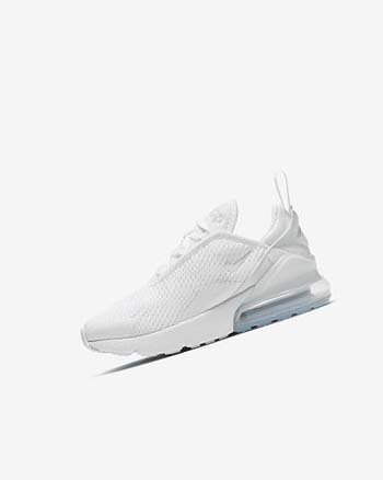Nike Air Max 270 Vrijetijdsschoenen Meisjes Wit Metal Zilver Wit | NL_3219