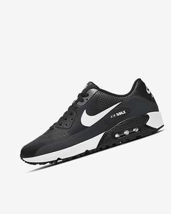 Nike Air Max 90 G Golfschoenen Heren Zwart Donkergrijs Grijs Wit | NL_5223
