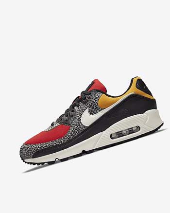 Nike Air Max 90 SE Vrijetijdsschoenen Dames Zwart Rood | NL_5583