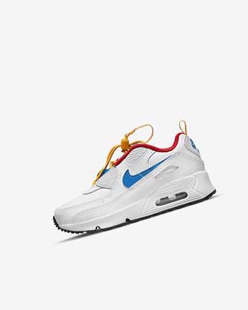 Nike Air Max 90 Toggle Vrijetijdsschoenen Jongens Wit Goud Rood Blauw | NL_4547