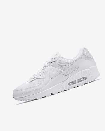 Nike Air Max 90 Vrijetijdsschoenen Heren Wit Wit Grijs Wit | NL_1170