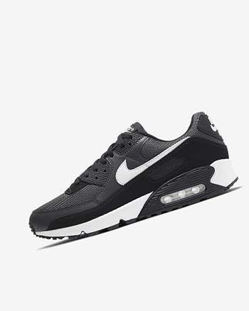 Nike Air Max 90 Vrijetijdsschoenen Heren Grijs Donkergrijs Zwart Wit | NL_2344