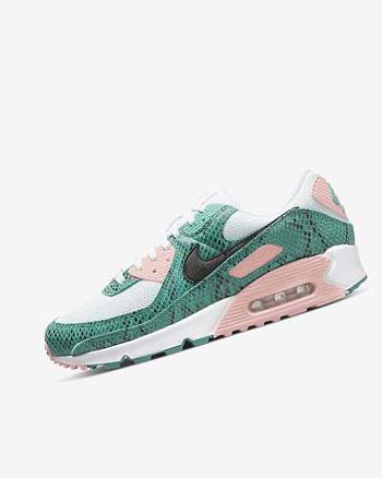 Nike Air Max 90 Vrijetijdsschoenen Heren Turquoise Wit Koraal Zwart | NL_4982