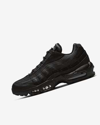 Nike Air Max 95 Essential Vrijetijdsschoenen Heren Zwart Donkergrijs Zwart | NL_5046