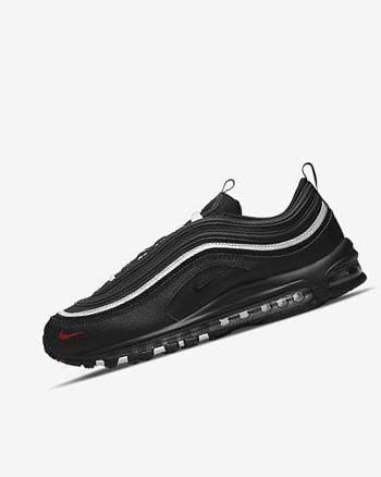 Nike Air Max 97 Vrijetijdsschoenen Heren Zwart Rood Wit Zwart | NL_2981