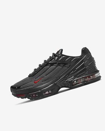 Nike Air Max Plus 3 Sneakers Heren Zwart Zwart Zilver Rood | NL_2300