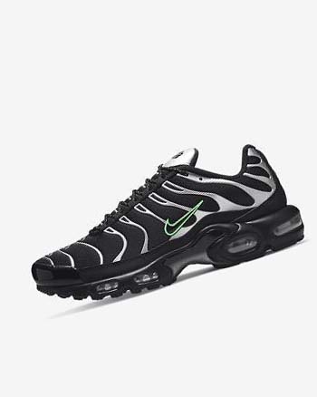 Nike Air Max Plus Sneakers Heren Zwart Groen Metal Zilver Zwart | NL_4760