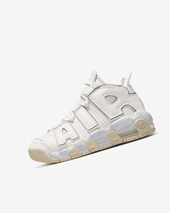 Nike Air More Uptempo Basketbalschoenen Jongens Wit Bruin Licht | NL_2280