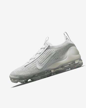Nike Air VaporMax 2021 FK Sneakers Dames Wit Platina Metal Zilver Wit | NL_3243