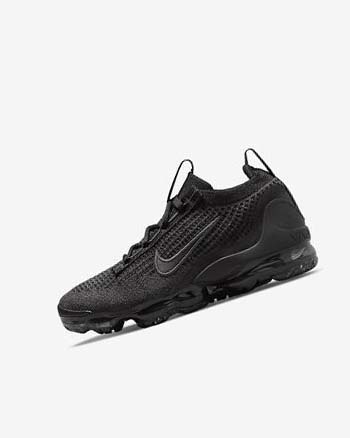 Nike Air VaporMax 2021 FK Sneakers Meisjes Zwart Zwart Donkergrijs Zwart | NL_2857