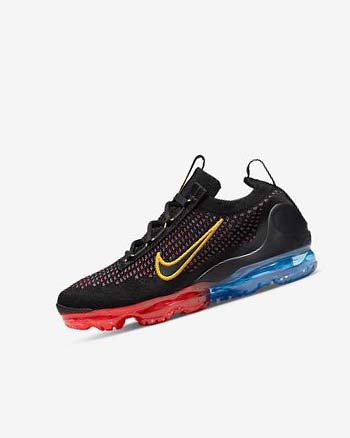 Nike Air VaporMax 2021 FK Sneakers Meisjes Zwart Blauw Lichtrood Goud | NL_4804