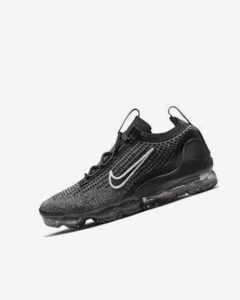 Nike Air VaporMax 2021 FK Sneakers Meisjes Zwart Wit Donkergrijs Zwart | NL_4877