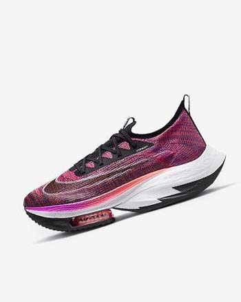 Nike Air Zoom Alphafly NEXT% Flyknit Hardloopschoenen Heren Paars Rood Zwart Zwart | NL_2418
