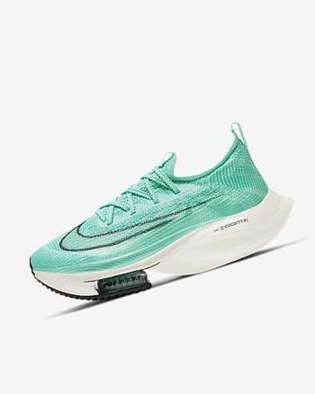 Nike Air Zoom Alphafly NEXT% Flyknit Hardloopschoenen Dames Turquoise Zwart Lichtturquoise Wit | NL_2791