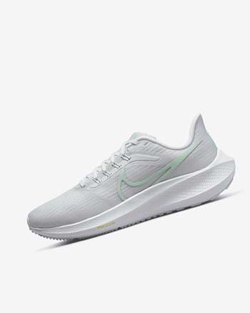Nike Air Zoom Pegasus 39 Hardloopschoenen Dames Wit Platina Groen Mintgroen | NL_4904