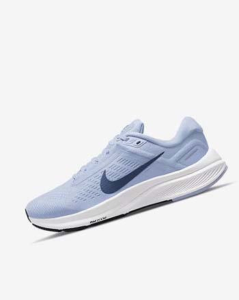 Nike Air Zoom Structure 24 Hardloopschoenen Dames Lichtblauw Wit Donkerblauw Donkerblauw | NL_3109