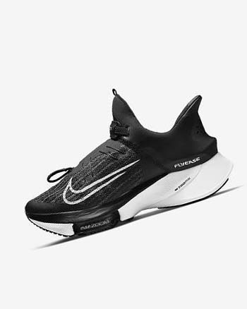 Nike Air Zoom Tempo NEXT% FlyEase Hardloopschoenen Heren Zwart Wit Zwart Wit | NL_2634