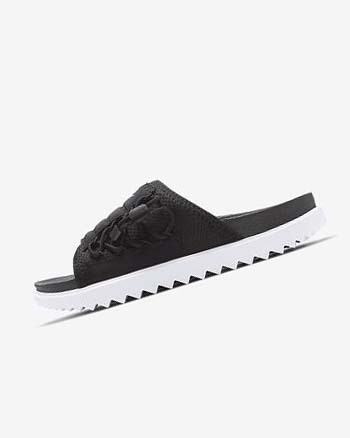 Nike Asuna Badslippers Dames Zwart Wit Donkergrijs | NL_4932